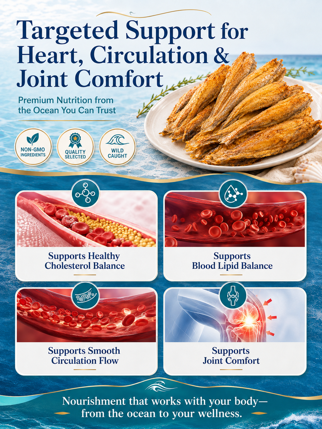 High-protein ready-to-eat deep-sea fish crisps-Fay