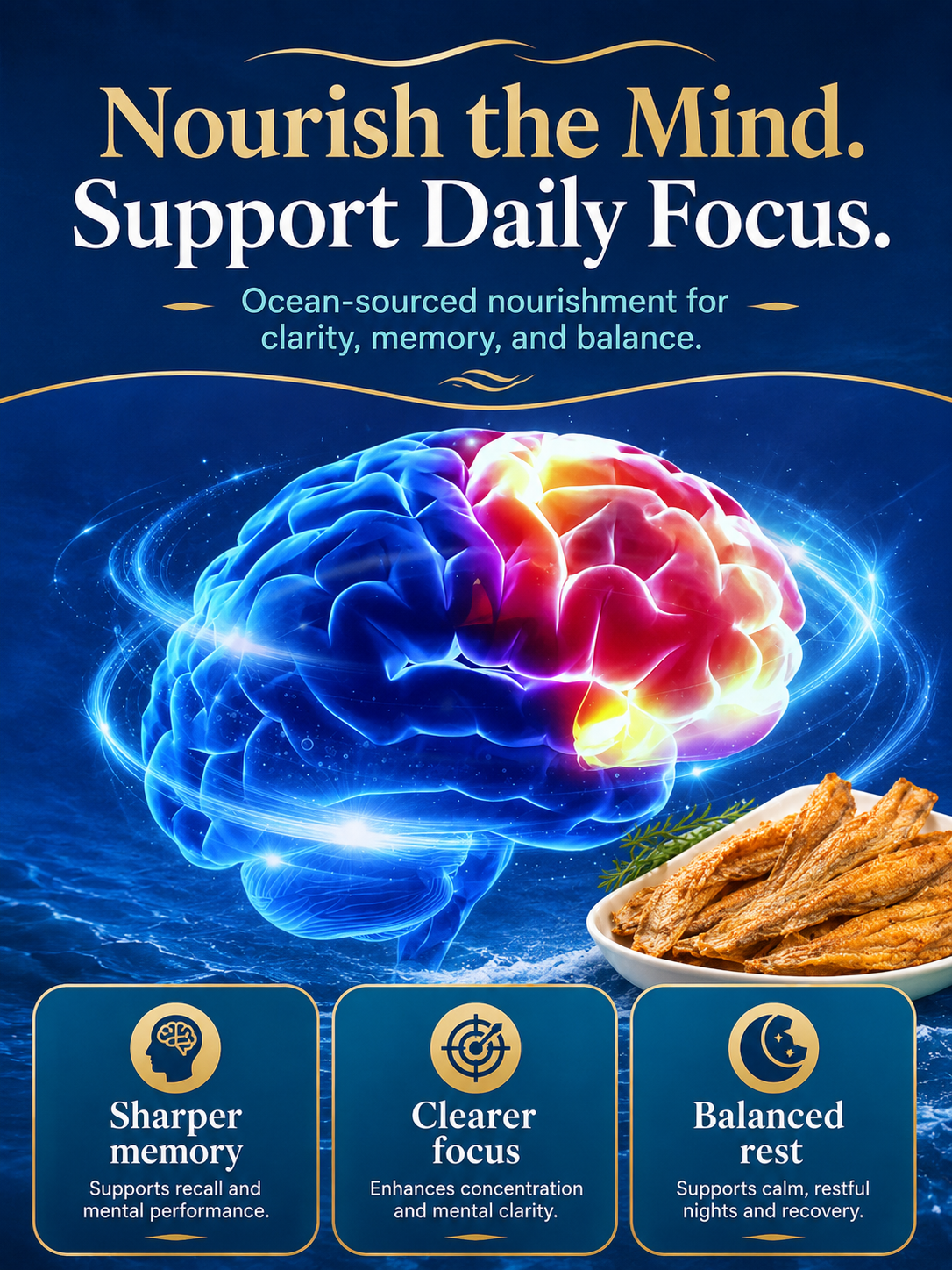 High-protein ready-to-eat deep-sea fish crisps-Fay
